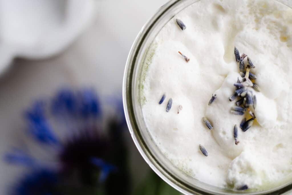 iced lavender matcha