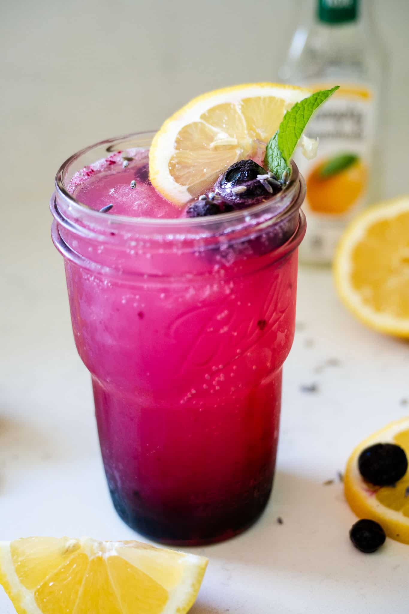 pink drink with lemons