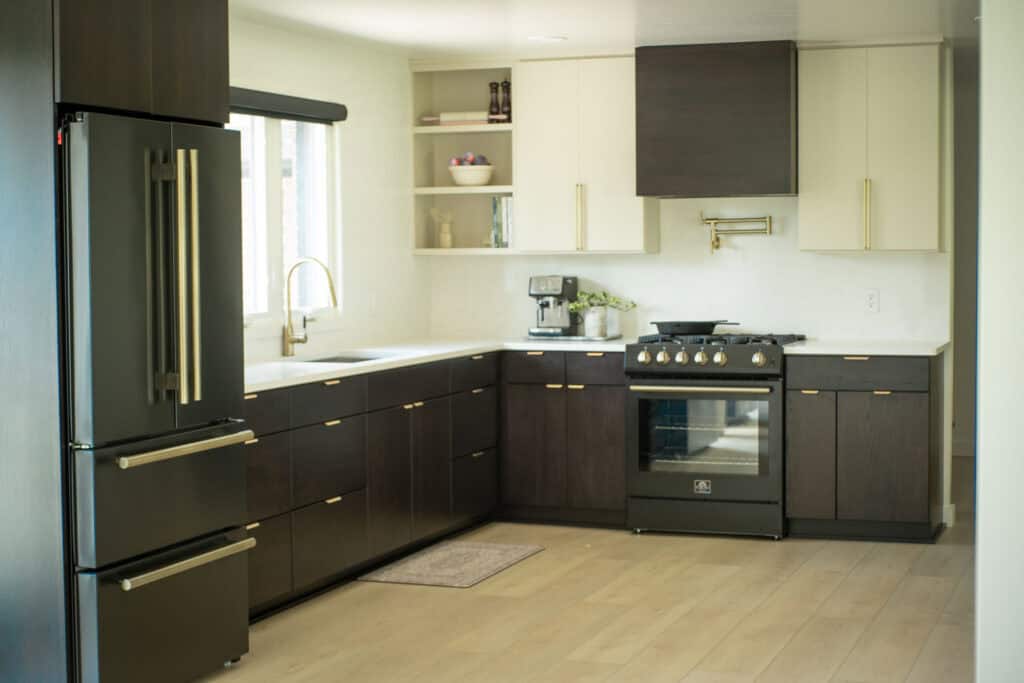 clean kitchen with sunshine streaming through the window