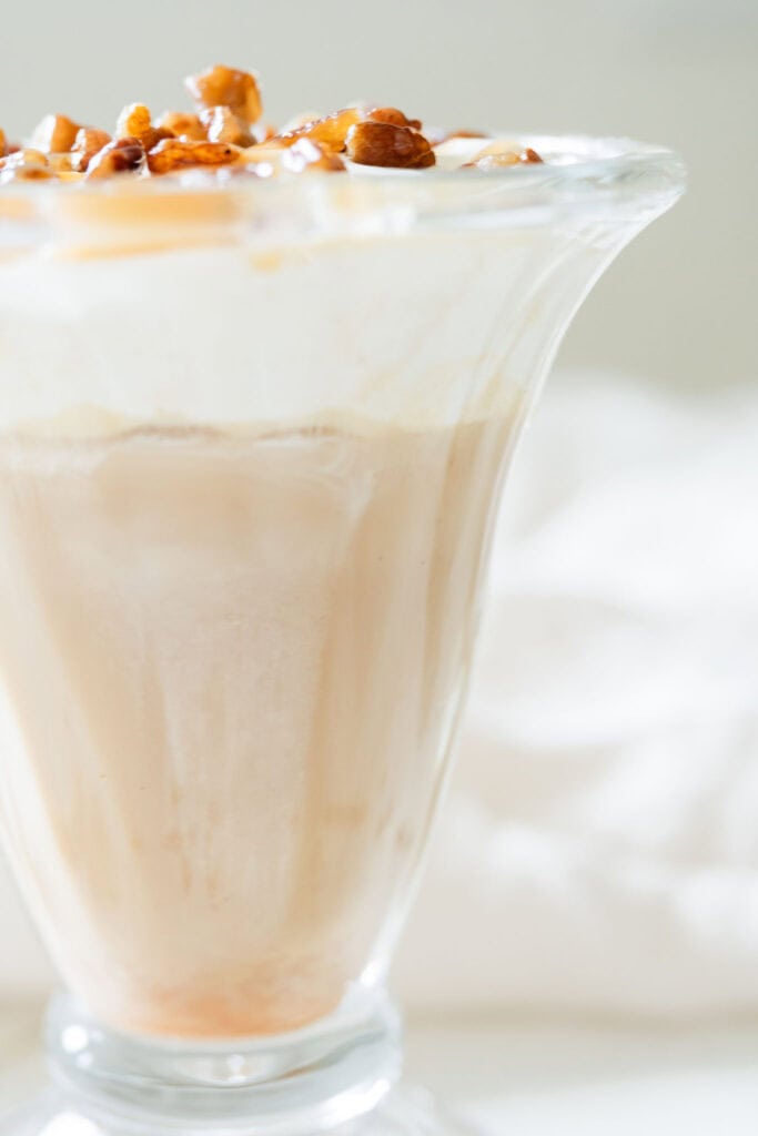 sundae cup with iced latte