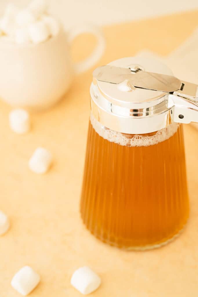 jar with golden syrup