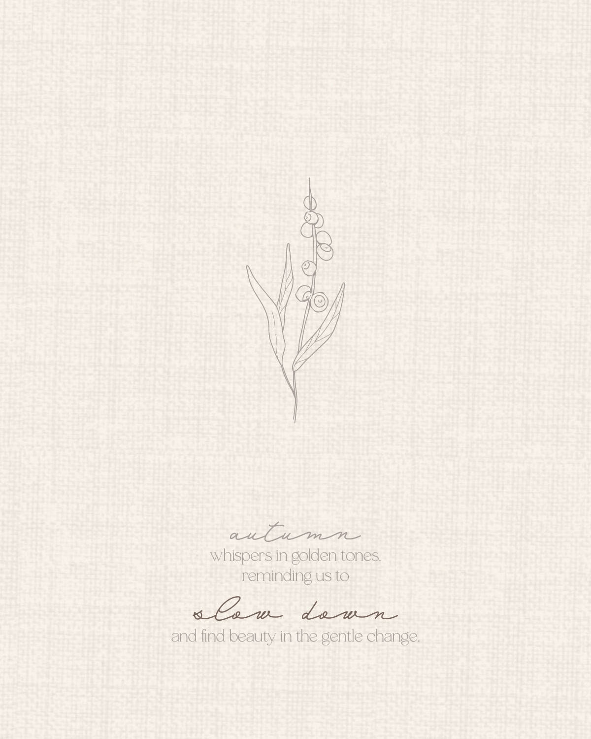 floral on a linen background