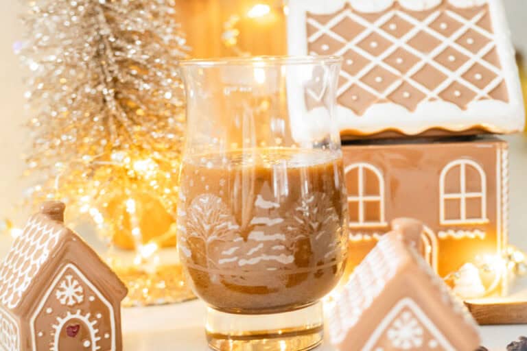 chai eggnog syrup in a cozy holiday scene