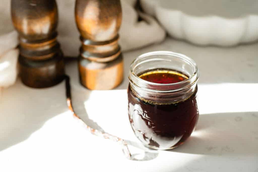 syrup in a small jar