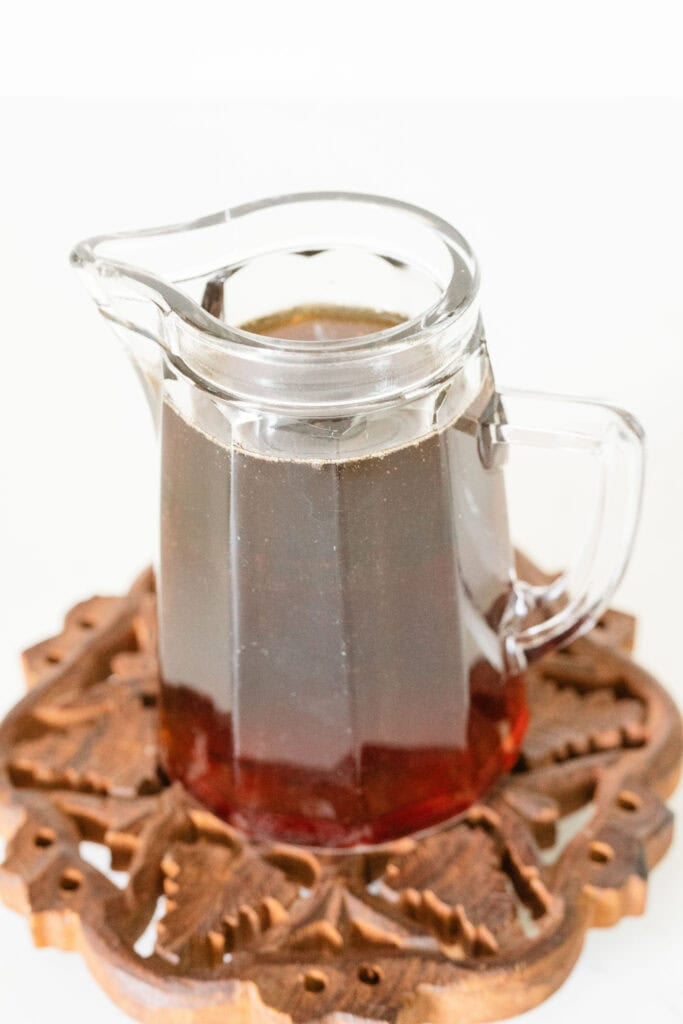 syrup in a jar